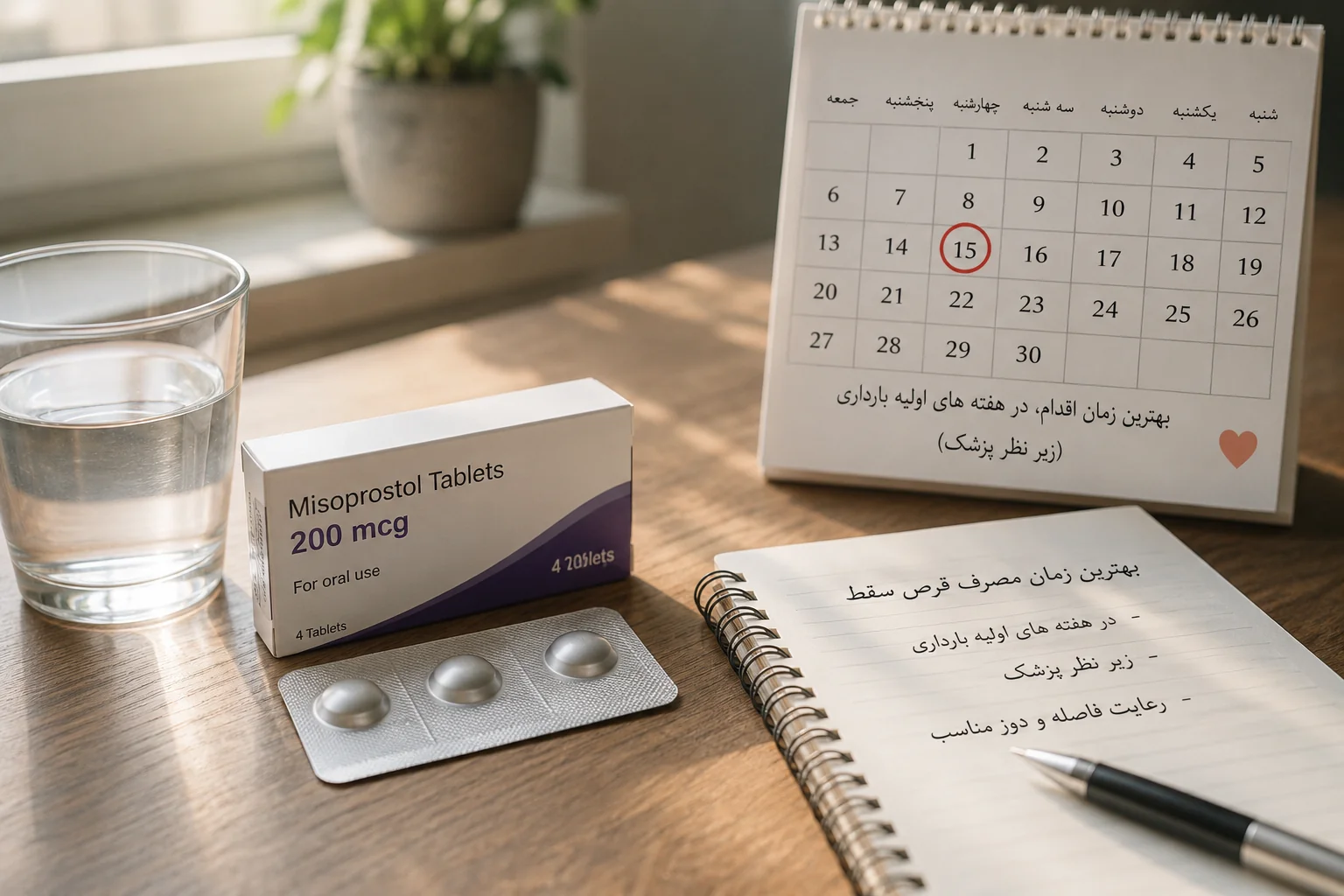 بهترین زمان مصرف قرص سقط